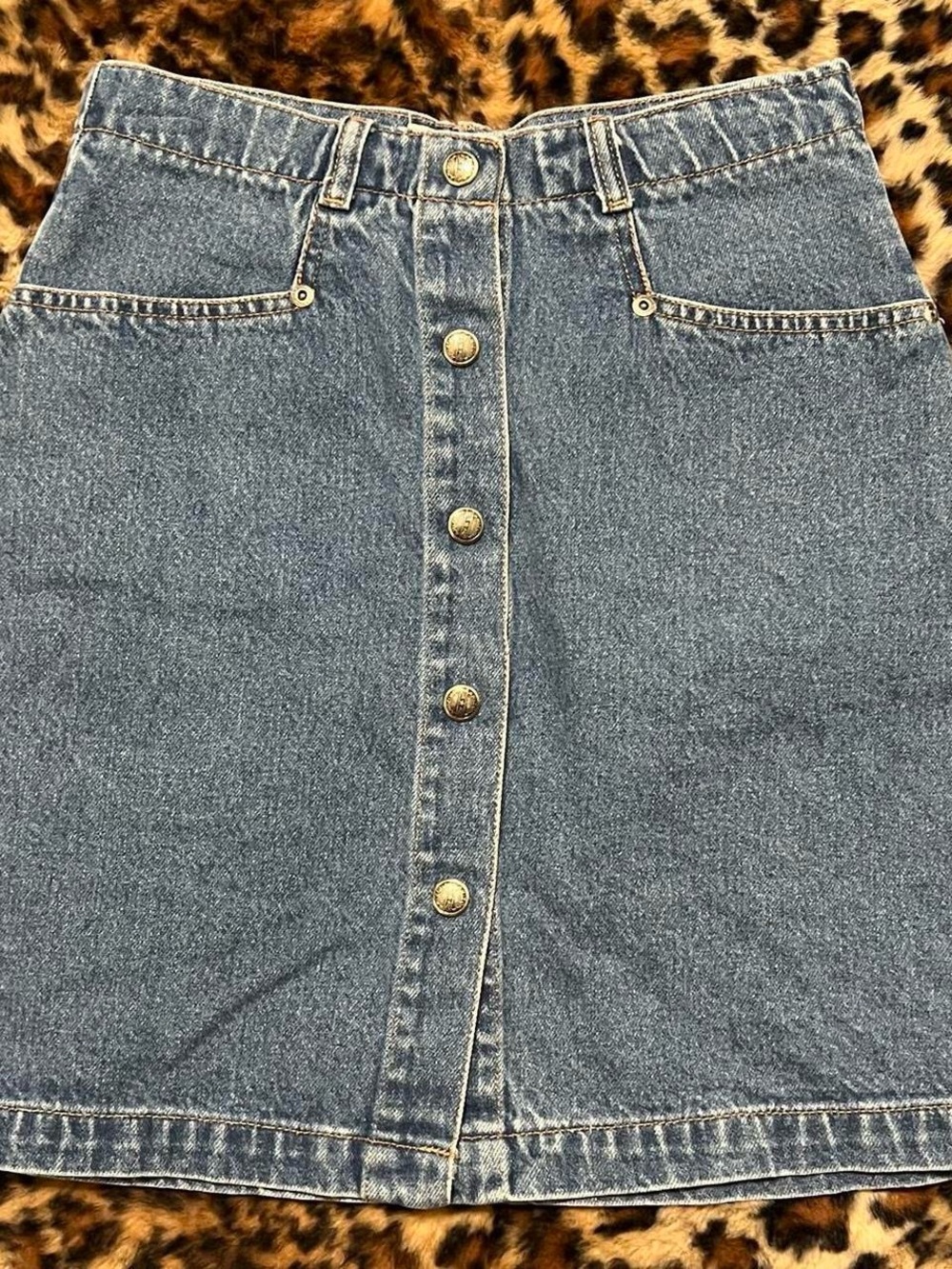 vintage The Original Arizona Jean Company blue jean denim button up skirt